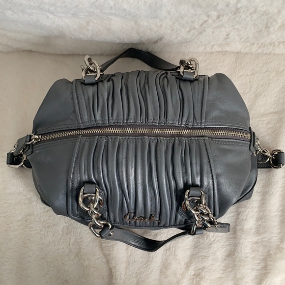 Coach Ashley Ruched Leather Satchel H1169-F17647 - Picture 3 of 15